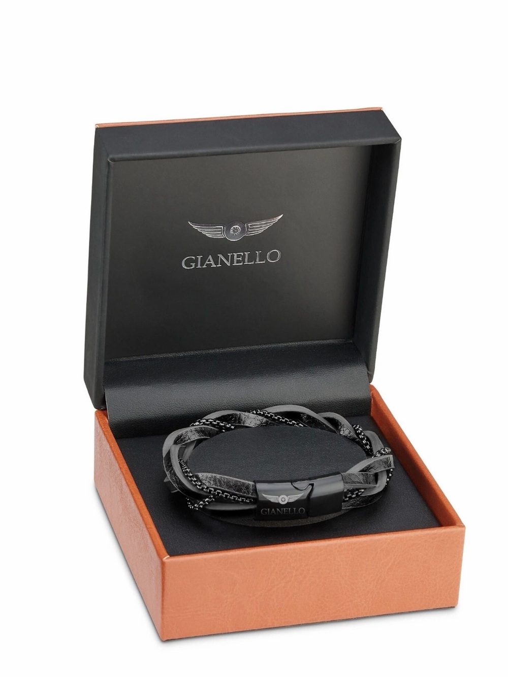 Gianello Black Multi-Strand Braided Bracelet